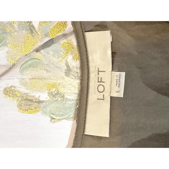 LOFT Sleeveless Women's Top with Bow Detail, Size Large - Picture 2 of 8